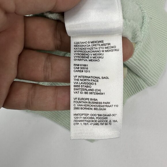 The North Face Women’s Mint Green Half Dome Hooded Long Sleeve Sweatshirt L/C44 - Picture 11 of 16